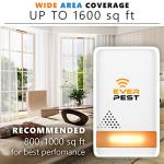 Ultrasonic Pest Control Repeller Plug in 2 Pack Repellent - Get Rid of Mosquito, Mice, Cockroach Spider Bed Bug Squirrel Fly Wasp Ant Mice Indoor, Outdoor, Patio Home Roach Infestation