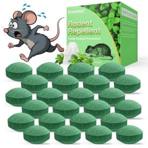12Pcs Rodent Mice Repellent, Peppermint Oil to Repel Mice and Rats, Rodent Mouse Repellent for Garage, Natural Ingredients Rat Repellent Balls Deterrent Indoor, Family & Pet Safe