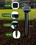 Snake & Mole & Rabbit & Skunk Repellent Solar Powered, Ultrasonic Deterrent, IP65 Waterproof, Gopher Groundhog Rodent Chipmunk Raccoon and Vole Repellent & Deterrent for Lawn & Garden, 4 Pack
