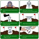 Wanqueen 2 Pack Mole Traps That Kill Best, Vole Traps Outdoor Use Scissor Mole for Lawns, Gopher Easy to Set Galvanized Steel Reusable Quick Capture Gopher