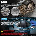 BORHOOD Ultrasonic Rodent Repellent, 2 Pack Plug-in Mouse Rat Pest Bat Squirrels Skunks Repellent for Car with Battery Powered Under Hood, Keep Mice Out of Cars Engines, Indoor, Outdoor, Garage, Hoom