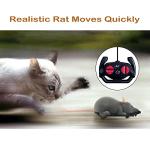 Giveme5 Remote Control Fake Rat Realistic Mouse Cat Toy Mice RC Toy Cat Mice Animal Interactive Toy Figures Cat Running Wheel Wireless Chasing Prank Joke Scary Trick Rats for Cat Funny Toy (Gray)