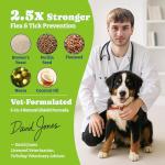 Flea & Tick Prevention for Dogs Chewables, YoYoBay Natural Dog Fleas and Ticks Control Supplement, Dogs Supplement, Natural Shield 5-in-1 Protection, Beef & Carrot Flavor, 180 Soft Chews *2 Pack