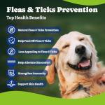 Flea & Tick Prevention for Dogs Chewables, YoYoBay Natural Dog Fleas and Ticks Control Supplement, Dogs Supplement, Natural Shield 5-in-1 Protection, Beef & Carrot Flavor, 180 Soft Chews *2 Pack