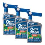 Cutter Backyard Bug Control Spray Concentrate (3 Pack), Kills Mosquitoes, Fleas & Listed Ants, 32 fl Ounce