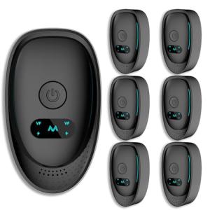 2025 Ultrasonic Pest Repeller Plug-in, Pest Control Indoor Mouse & Roach Deterrent, Variable-Frequency, Low-Noise, Pet-Friendly, Night-Light, 6 Pack for Home Kitchen Garage Office