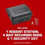 Tomcat Rodent Station, Includes 1 Rodent Station with 4 Bait Securing Rods and 1 Security Key - Fits Rat or Mouse Sized Traps (Baits & Traps Sold Separately) - Use Indoors or Outdoors