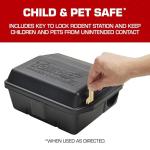 Tomcat Rodent Station, Includes 1 Rodent Station with 4 Bait Securing Rods and 1 Security Key - Fits Rat or Mouse Sized Traps (Baits & Traps Sold Separately) - Use Indoors or Outdoors