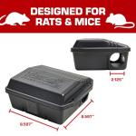 Tomcat Rodent Station, Includes 1 Rodent Station with 4 Bait Securing Rods and 1 Security Key - Fits Rat or Mouse Sized Traps (Baits & Traps Sold Separately) - Use Indoors or Outdoors