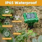 8 Packs Solar Mole Repellent for Lawns, Ultrasonic Gopher Deterrent Outdoor, IP65 Waterproof Groundhog Snake Repellent for Yard, Sonic Vole Deterrent Spikes, Effective for Lawns, Garden, Farm