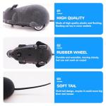 Remote Control Rat Mouse Cat Toy Realistic RC Fake Rat Mouse Toy Flocking Wireless Chasing Electronic Interactive Cat Toys Prank Joke Scary Trick Rats for Cats Dogs Pets Novelty Gift (Grey)