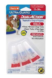 Hartz UltraGuard Dual Action Topical Flea & Tick Treatment for Dogs and Puppies - 15-30lbs, 3 Monthly Treatments