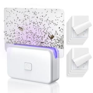 LFSYS Fruit Fly Traps for Indoors (1 Device+10 Refills) Plug in Fly Trap for Gnats, Fruit Flies, Flying Insects Sleek Design Indoor Safe