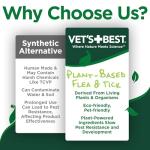 Vet's Best Natural Flea & Tick Home Spray for Cats – Cotton Spice Scented Indoor Pest Control Mist – Natural Flea Prevention with Certified Plant-Based Ingredients – 96 oz Refill – Made in USA