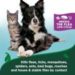 Vet's Best Natural Flea & Tick Home Spray for Cats – Cotton Spice Scented Indoor Pest Control Mist – Natural Flea Prevention with Certified Plant-Based Ingredients – 96 oz Refill – Made in USA