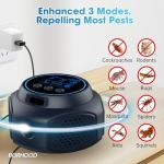 Ultrasonic Pest Repellent Plug in, Indoor Pest Rodent Control for Mouse Mice Rat Squirrel Bat Roach Spider Ant Bug, Electronic Repelling Device Mouse Traps for House Kitchen Garage Basement
