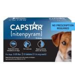 Capstar(nitenpyram) for Dogs Fast-Acting Oral Flea Treatment for Dogs 2-25 lbs, Vet-Recommended Medication Tablets Start Killing in 30 Minutes, 12 Doses
