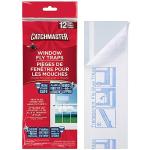 Catchmaster Window Fly Traps 12-Pack, Fruit Fly Traps for Indoors, Disposable Bulk Bug Catcher, Waterproof Insect Glue Trap, Adhesive Strips, Pet Safe Pest Control for Home, Kitchen, & Garage