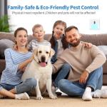 2025 Upgraded Ultrasonic Pest Repellent Indoor Insect Repeller, Pest Control, Repellent Roach, Mouse, Bugs, Mosquito, Mice, Spider, Ant, Rodent Repellent Ultrasonic Plug in, 3 Mode Switching, 6 Packs