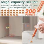 Large Roach Killer Gel Bait 2 Pack, Fast-Acting Indoor Cockroach Infestation Elimination, Long-Lasting Nest Destroyer with No-Mess Formula & Placement Stickers (20g Each, German Roach Targeted)