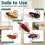 Large Roach Killer Gel Bait 2 Pack, Fast-Acting Indoor Cockroach Infestation Elimination, Long-Lasting Nest Destroyer with No-Mess Formula & Placement Stickers (20g Each, German Roach Targeted)