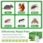 28 Pack Mouse Rodent Repellent & Pest Defense - Fresh Mint Scented Deterrent for Indoor/Outdoor Use - Safe Around Kids & Pets