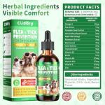 Oral Flea & Tick Prevention for Dogs and Cats, Natural Flea and Tick Defense Drops with Multivitamin for Pets - Supports Healthy Skin & Coat - Flea Herbal Drops All Breeds and Sizes - Bacon Flavor