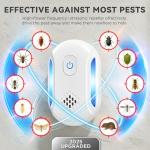 (2025 Upgraded) Ultrasonic Insect & Pest Indoor Repeller, Plug-in Control Device Electronic Repellent for Rodent, Mice, Rats, Roaches, Bugs, Ants, Spiders, Mosquitoes, 2 Mode Switching (6 Pack)