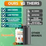 Carmelie Flea and Tick Chews for Dogs - 200 Count