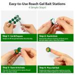 48 Pack Roach Gel Bait Stations for Home