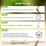 BugBai® Mosquito Repellent Outdoor Patio 120 PCS, Citronella Oil Mosquito Incense Sticks Indoor Home Pet Family Safe, Natural Plant-Based Bug Insect Barrier for Yard Garden Lawn Camping Fishing