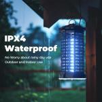 YISSVIC Bug Zapper Outdoor Indoor Waterproof Electric Mosquito Lamp Fly Zapper Killer Effective 4200V Plug in for Home Patio Office Courtyard (One-Light Control Bug Zapper)