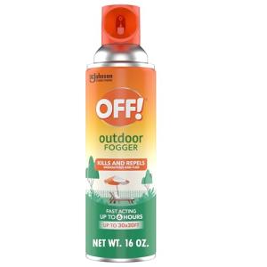 OFF! Outdoor Insect & Mosquito Repellent Fogger, Backyard Pretreat, Kills & Repels Insects in an up to 900 sq, ft, area, 16 oz