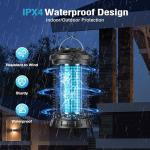 CACULE Bug Zapper Outdoor Mosquito Repellent Outdoor Patio Insect Zapper 4200V Indoor Fly Trap Bug Repellent Mosquito Trap Killer for Home, Patio, and Backyard, CA-Blue B4