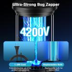 CACULE Bug Zapper Outdoor Mosquito Repellent Outdoor Patio Insect Zapper 4200V Indoor Fly Trap Bug Repellent Mosquito Trap Killer for Home, Patio, and Backyard, CA-Blue B4
