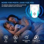 [2025 Upgraded] Ultrasonic Insect & Pest Indoor Repeller, Electronic Plug-in Control Repellent for Roach, Mouse, Rodent, Bugs, Mosquito, Mice, Ant, Spider, 2 Mode Switching (6 Pack)