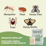 Mosquito Repellent Outdoor Patio Indoor Plant-Based Mosquito Deterrent Pouches 10 Pouches Long-Lasting Mosquito Control for Home Camping Hiking