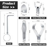 4PC Drain Snake Drill Attachment Set for Cleaning