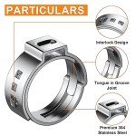 50 Pack 1/2 Inch Stainless Steel PEX Clamps