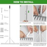 36" Heavy Duty Aluminum Landscape Garden Rake