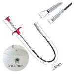 Flexible Drain Snake Tool with Gripping Claws