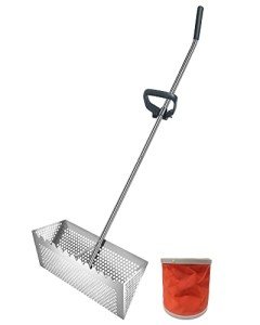 Stainless Steel Sand Flea Rake with Curved Handle