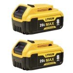 LxyWc 2-Pack 8000mAh Dewalt 20V Batteries