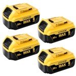 4-Pack 6.0Ah Dewalt 20V Max Battery Replacement