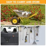 Daxguard Adjustable High-Carbon Steel Leaf Rake