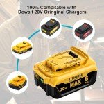 4-Pack 6.0Ah Dewalt 20V Max Battery Replacement