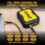 DEWALT 4-Port USB Charger Block with 6ft Cord