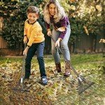 Daxguard Adjustable High-Carbon Steel Leaf Rake