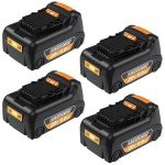 PTOOMLE 4 Pack 20V 6000mAh Dewalt Battery Replacement