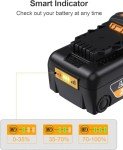 PTOOMLE 4 Pack 20V 6000mAh Dewalt Battery Replacement